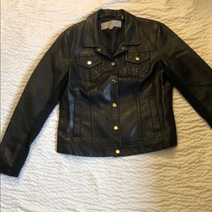 Marc New York Women's Black Vegan Leather Jacket M